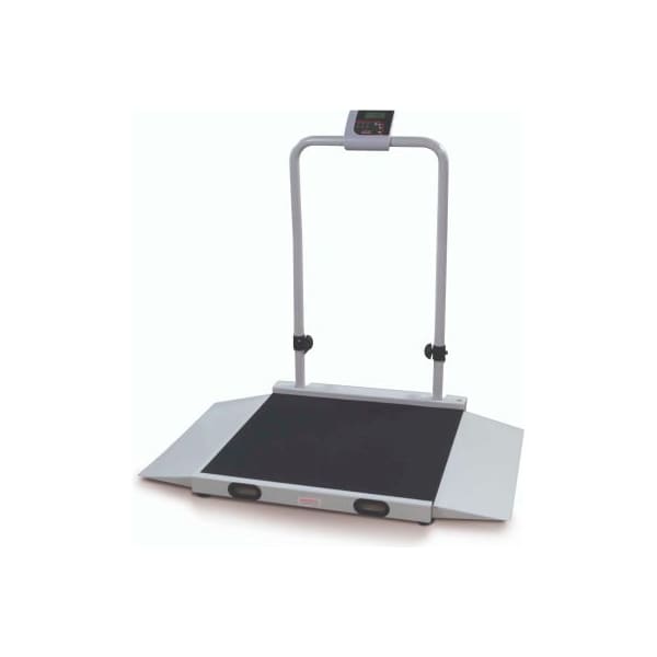 Rice Lake Weighing Systems Rice Lake 350-10-3M Digital Wheelchair Scale with Handrail, 1000 lb x 0.2 lb 193956 - main